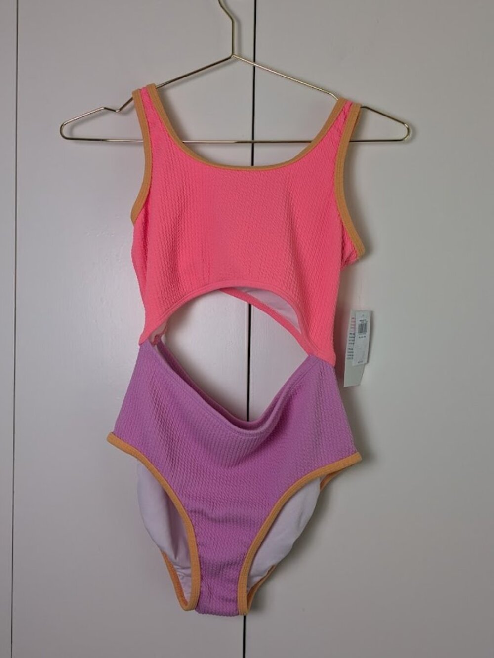 NEW Old Navy Girls XL 14-16 One Piece Swimsuit Pink Purple